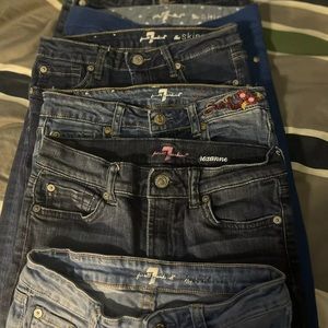 6 pairs of 7 for all mankind jeans lot - size 12